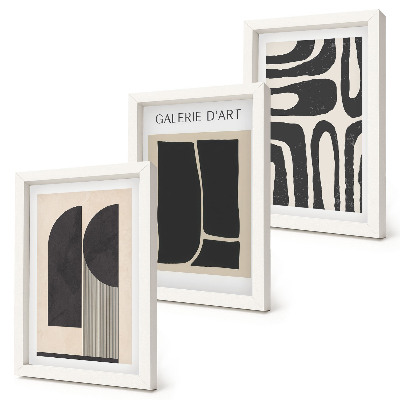 Set 3 slike u okviru Minimalistički posteri apstraktnih oblika