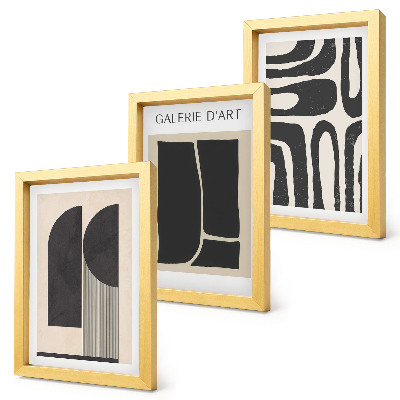 Set 3 slike u okviru Minimalistički posteri apstraktnih oblika