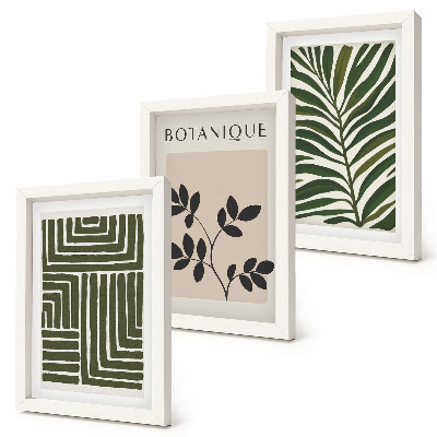 Komplet slika u okviru Botaničke kompozicije u stilu boho minimalizma