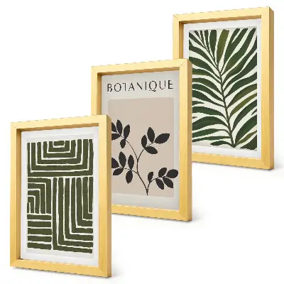Botaničke kompozicije u stilu boho minimalizma komplet slika u okviru