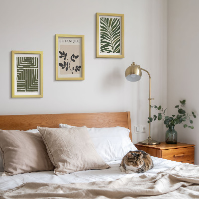 Komplet slika u okviru Botaničke kompozicije u stilu boho minimalizma