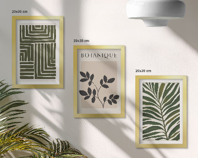 Komplet slika u okviru Botaničke kompozicije u stilu boho minimalizma