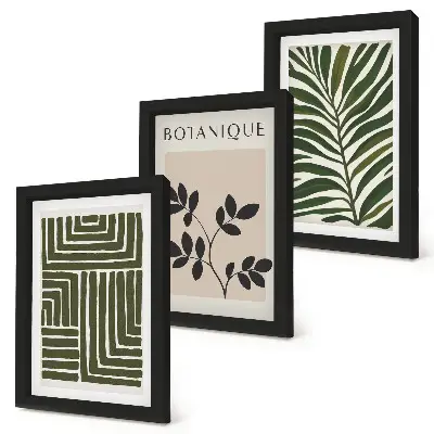 Botaničke kompozicije u stilu boho minimalizma komplet slika u okviru