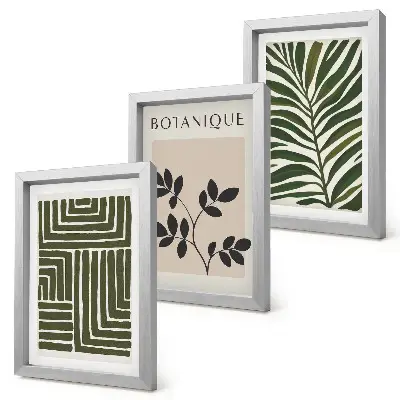 Botaničke kompozicije u stilu boho minimalizma komplet slika u okviru