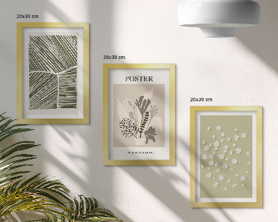Zidna galerija slika Biljni motivi u prigušenim bojama i uzorcima