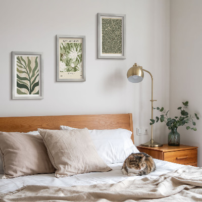 Komplet slika u okviru Biljni uzorci, botanički ukrasi, boho stil