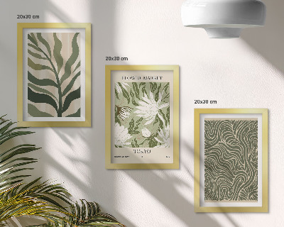 Komplet slika u okviru Biljni uzorci, botanički ukrasi, boho stil