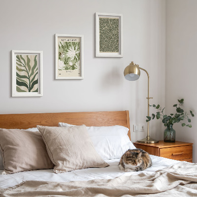 Komplet slika u okviru Biljni uzorci, botanički ukrasi, boho stil