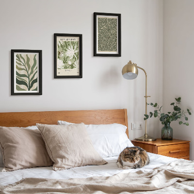 Komplet slika u okviru Biljni uzorci, botanički ukrasi, boho stil