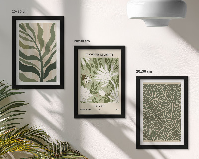 Komplet slika u okviru Biljni uzorci, botanički ukrasi, boho stil