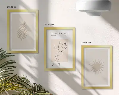 Zidna galerija slika kolekcija minimalističkih i prirodnih oblika