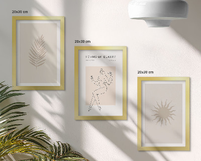 Zidna galerija slika Kolekcija minimalističkih oblika i prirodnih oblika