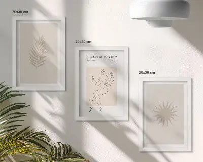 Zidna galerija slika kolekcija minimalističkih i prirodnih oblika