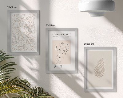 Set 3 slike u okviru Minimalistički botanički dizajn motiva