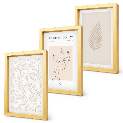 Set 3 slike u okviru Minimalistički botanički dizajn motiva