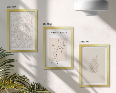 Set 3 slike u okviru Minimalistički botanički dizajn motiva