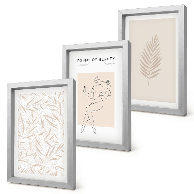 Set 3 slike u okviru Minimalistički botanički dizajn motiva