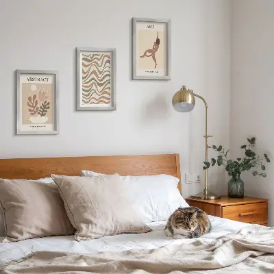 Zidna galerija slika boho apstraktni oblici i uzorci u stilu Matissea