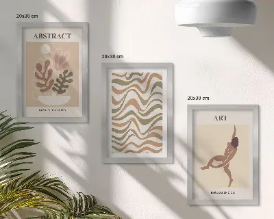 Zidna galerija slika boho apstraktni oblici i uzorci u stilu Matissea