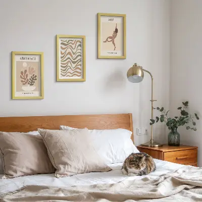 Zidna galerija slika boho apstraktni oblici i uzorci u stilu Matissea