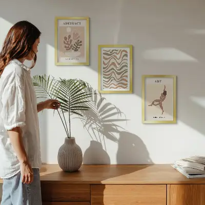 Zidna galerija slika boho apstraktni oblici i uzorci u stilu Matissea