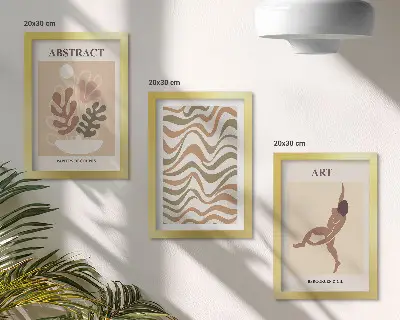 Zidna galerija slika boho apstraktni oblici i uzorci u stilu Matissea