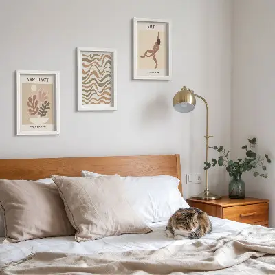 Zidna galerija slika boho apstraktni oblici i uzorci u stilu Matissea