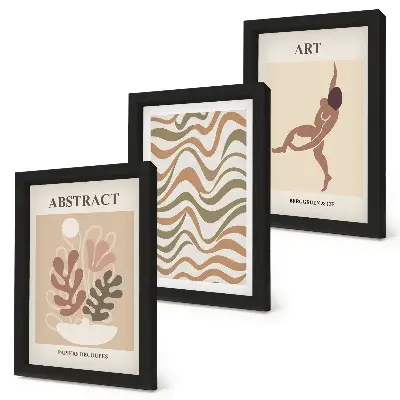 Zidna galerija slika boho apstraktni oblici i uzorci u stilu Matissea