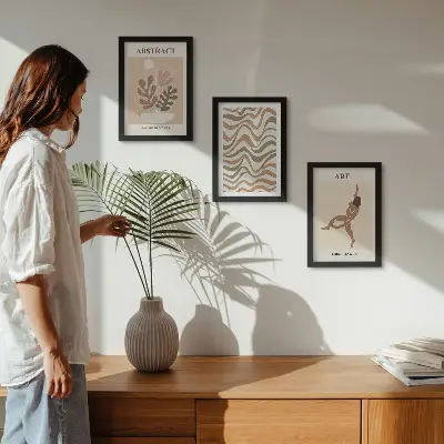 Zidna galerija slika boho apstraktni oblici i uzorci u stilu Matissea