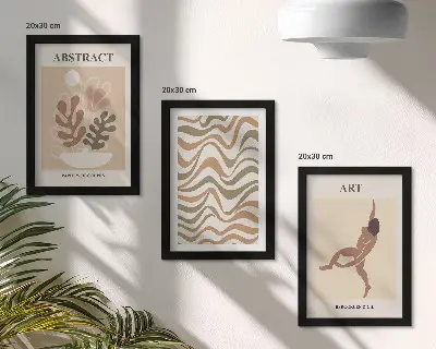 Zidna galerija slika boho apstraktni oblici i uzorci u stilu Matissea