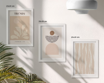 Zidna galerija slika Elegantne apstraktne kompozicije u bež nijansama