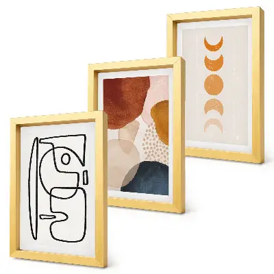Zidna galerija slika apstraktni oblici i boje moderni ukrasi