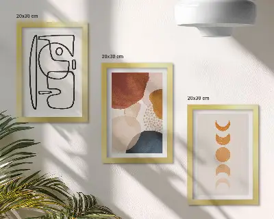 Zidna galerija slika apstraktni oblici i boje moderni ukrasi
