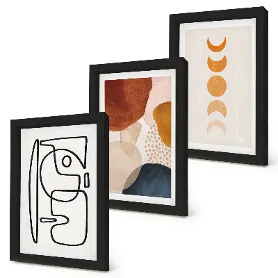 Zidna galerija slika apstraktni oblici i boje moderni ukrasi