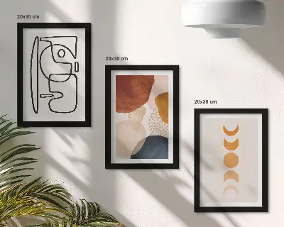 Zidna galerija slika apstraktni oblici i boje moderni ukrasi