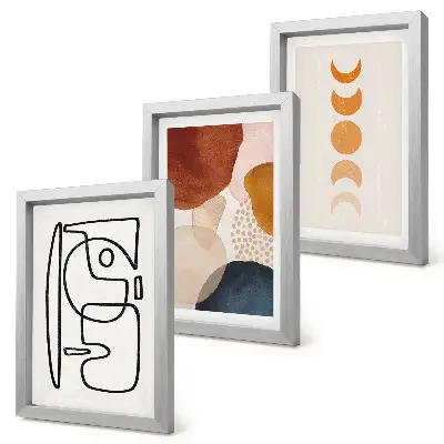 Zidna galerija slika apstraktni oblici i boje moderni ukrasi