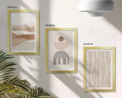 Zidna galerija slika apstraktni krajolik s prirodnim oblicima i geometrijom