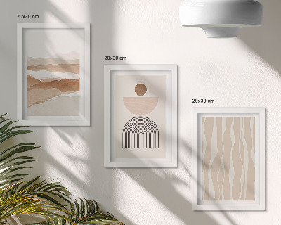 Zidna galerija slika Apstraktni krajolik, prirodni oblici i geometrija