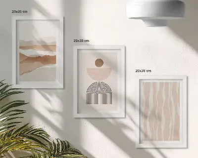Zidna galerija slika apstraktni krajolik s prirodnim oblicima i geometrijom