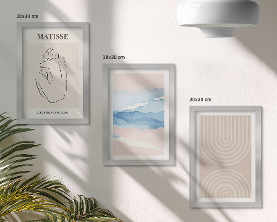 Zidna galerija slika Linije i valovi u pastelnim nijansama s minimalističkim naglaskom