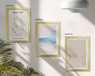 Zidna galerija slika Linije i valovi u pastelnim nijansama s minimalističkim naglaskom