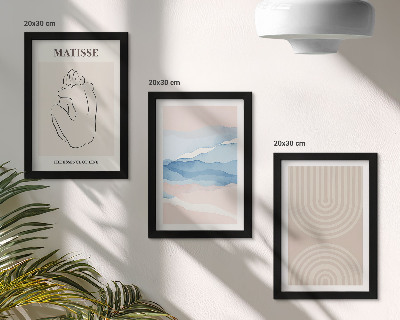 Zidna galerija slika Linije i valovi u pastelnim nijansama s minimalističkim naglaskom