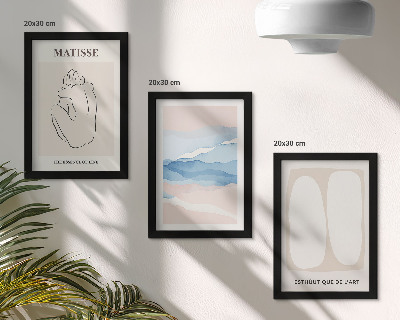 Set 3 slike u okviru Matisseovi apstraktni oblici i nježne boje