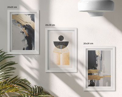 Set 3 slike u okviru Apstraktna elegantna kompozicija geometrije