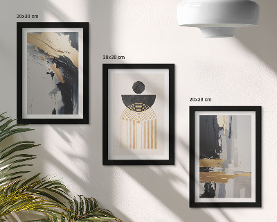 Set 3 slike u okviru Apstraktna elegantna kompozicija geometrije