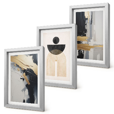 Set 3 slike u okviru Apstraktna elegantna kompozicija geometrije