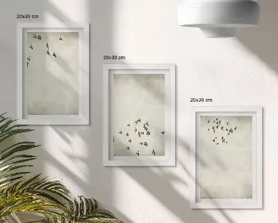 Komplet slika u okviru minimalistički motiv ptica u letu