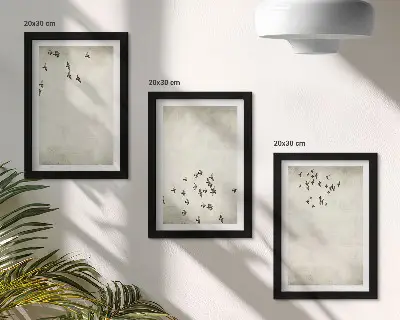 Komplet slika u okviru minimalistički motiv ptica u letu