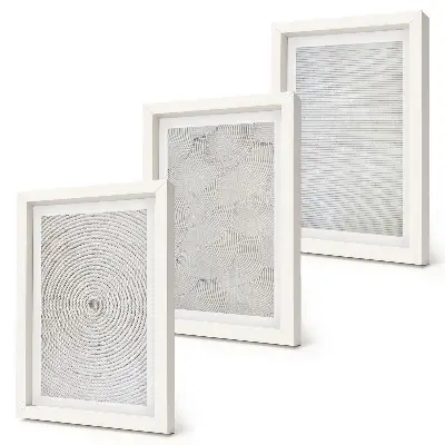 Set 3 slike s geometrijskim motivima moderni kartonski uzorci u okviru