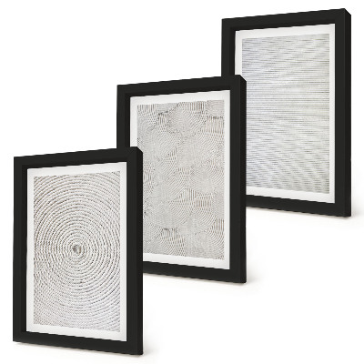 Set 3 slike u okviru Geometrijski kartonski moderni uzorci